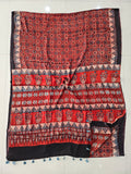 HAND BLOCK PRINTED AJRAKH MODAL SILK SAREE (CIG117)