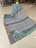 Hand Brush Painted Chiffon Saree with Blouse ( CIA68)