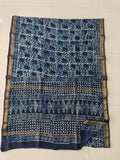 Jaipuri Hand Block Bagru Printed Maheshwari Silk Saree With Blouse (MSS163)
