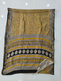 Jaipuri Hand Block Bagru Printed Maheshwari Silk Saree With Blouse (MSS168)
