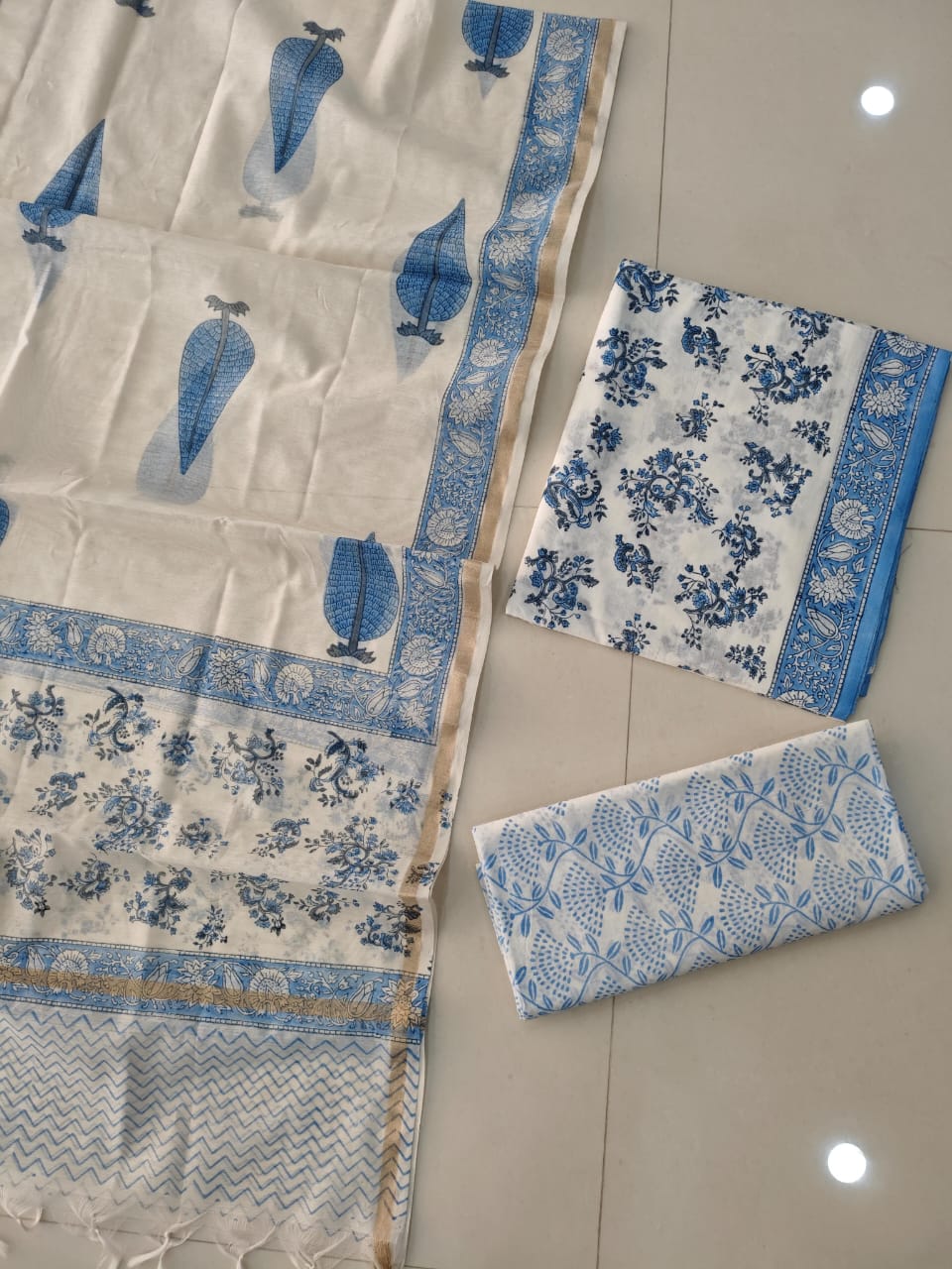 JAIPUR COTTON SUIT WITH CHANDERI DUPPATA (CSS103)
