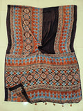 HAND BLOCK PRINTED AJRAKH MODAL SILK SAREE (CIG145)