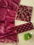 JAIPURI BLOCK PRINTED COTTON SUIT WITH KOTA DUPPATA (CKS146)