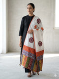 Ajrakh Patch Work And Hand Mirror Work Dupatta  (ACSY5)