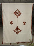Ajrakh Patch Work And Hand Mirror Work Dupatta  (ACSY24)