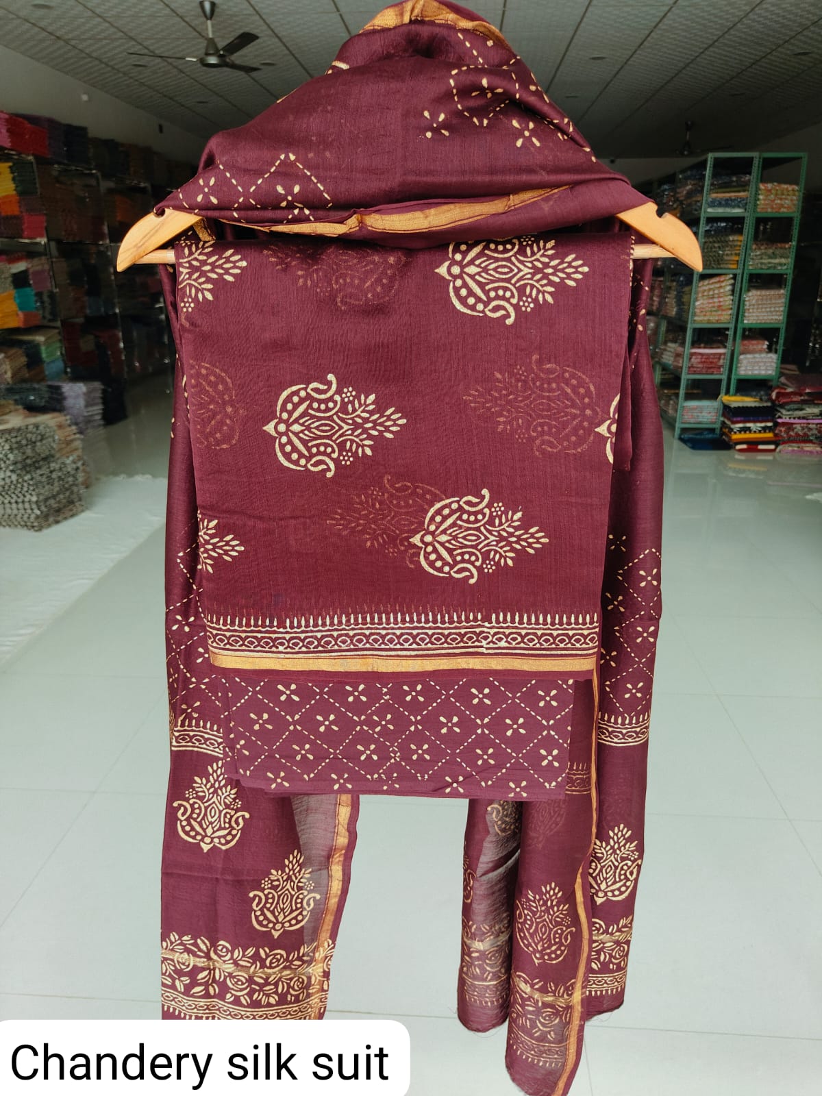 Jaipuri Block Printed Chanderi Silk Suits (CIN98)