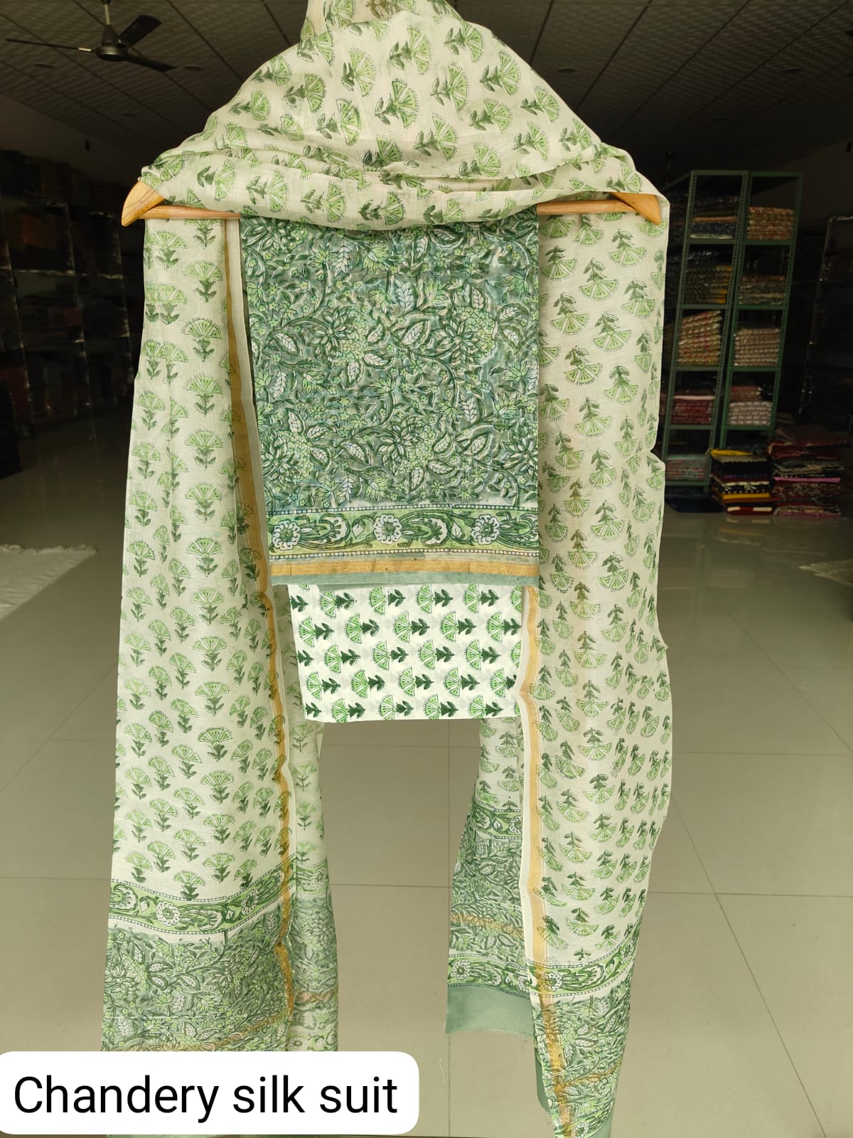 Jaipuri Block Printed Chanderi Silk Suits (CIN96)