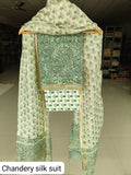 Jaipuri Block Printed Chanderi Silk Suits (CIN96)