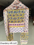 Jaipuri Block Printed Chanderi Silk Suits (CIN94)