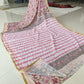 Hand Brush Painted Chiffon Saree with Blouse ( CIA74)