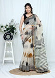 Jaipuri Block Printed Cotton Kota Doriya Saree (CIS133)