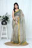 Jaipuri Block Printed Cotton Kota Doriya Saree (CIS138)