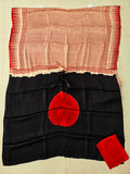Ajrakh Hand Block Bagru Vanspati Printend Modal Silk Saree with Blouse (CID102)