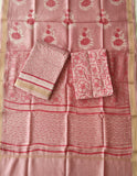 JAIPURI HAND BLOCK PRINTED MAHESHWARI SILK SUIT WITH SILK DUPPATA (MSD112)