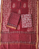 JAIPURI HAND BLOCK PRINTED MAHESHWARI SILK SUIT WITH SILK DUPPATA (MSD111)