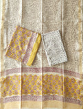 JAIPURI HAND BLOCK PRINTED MAHESHWARI SILK SUIT WITH SILK DUPPATA (MSD119)