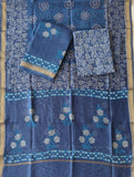 JAIPURI HAND BLOCK PRINTED MAHESHWARI SILK SUIT WITH SILK DUPPATA (MSD130)