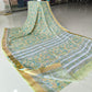Hand Brush Painted Chiffon Saree with Blouse ( CIA77)