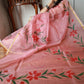 HAND BURSH PAINTED ORGANZA SILK SAREE WITH BLOUSE (CIB36)