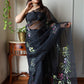 HAND BURSH PAINTED ORGANZA SILK SAREE WITH BLOUSE (CIB38)