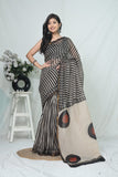 Jaipuri Block Printed Cotton Kota Doriya Saree (CIS170)