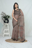 Jaipuri Block Printed Cotton Kota Doriya Saree (CIS171)