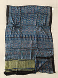HAND BLOCK PRINTED  MODAL SILK LAGDI PATTA SAREE (CIG100)