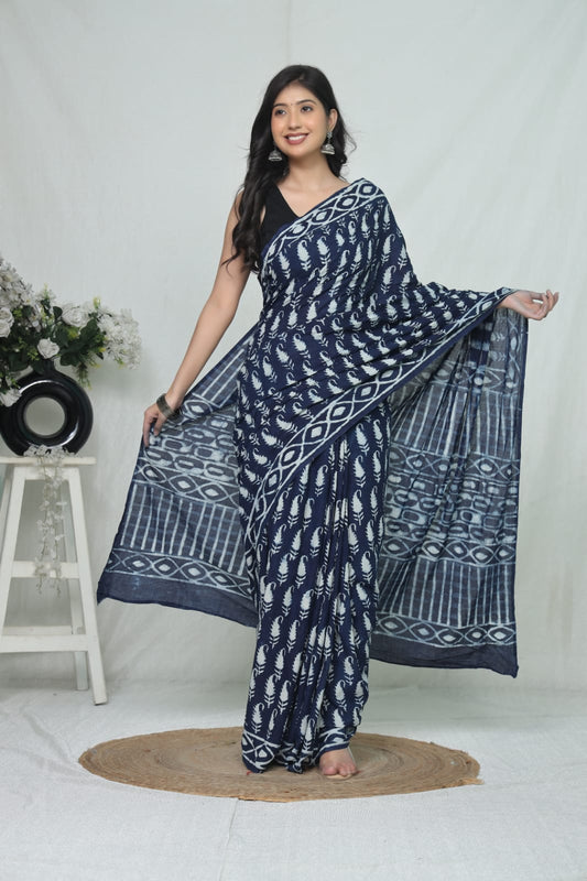 Jaipur Cotton Mulmul Saree (CMS181)