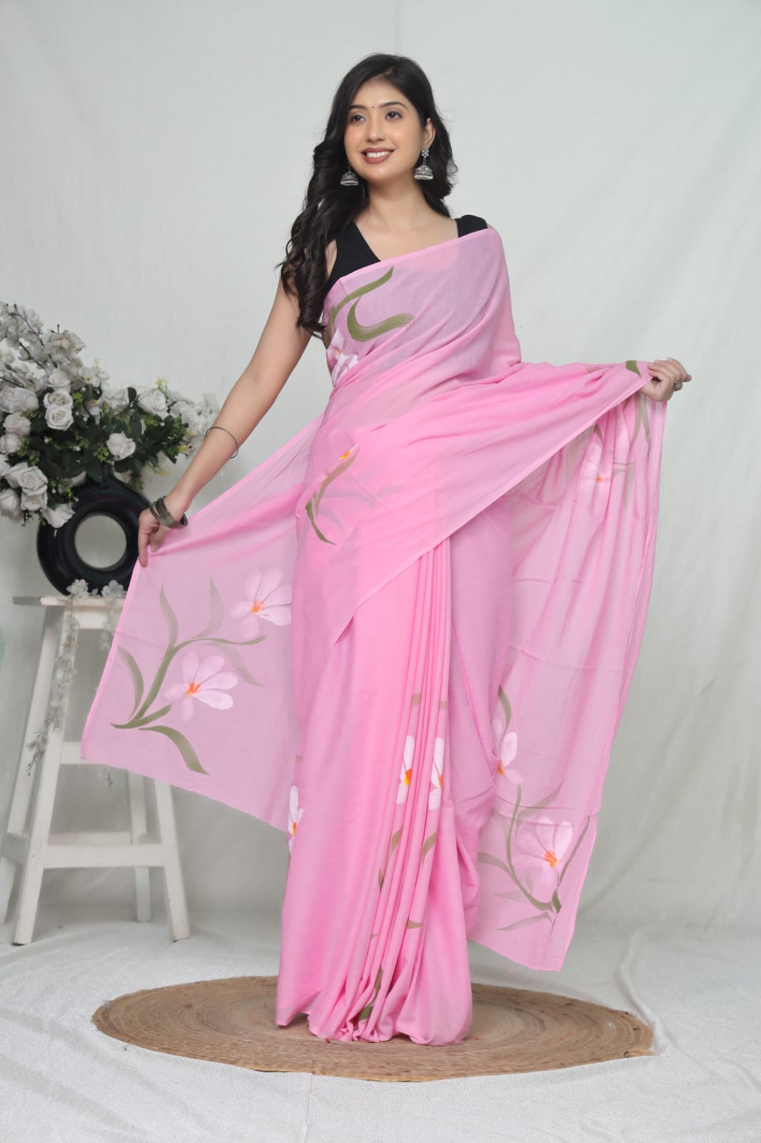 Jaipur Cotton Mulmul Saree (CMS163)