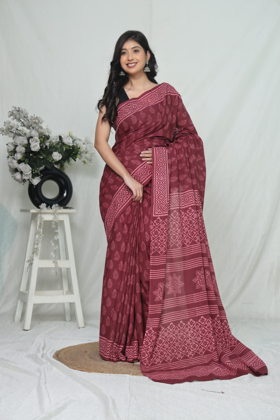 Jaipur Cotton Mulmul Saree (CMS187)