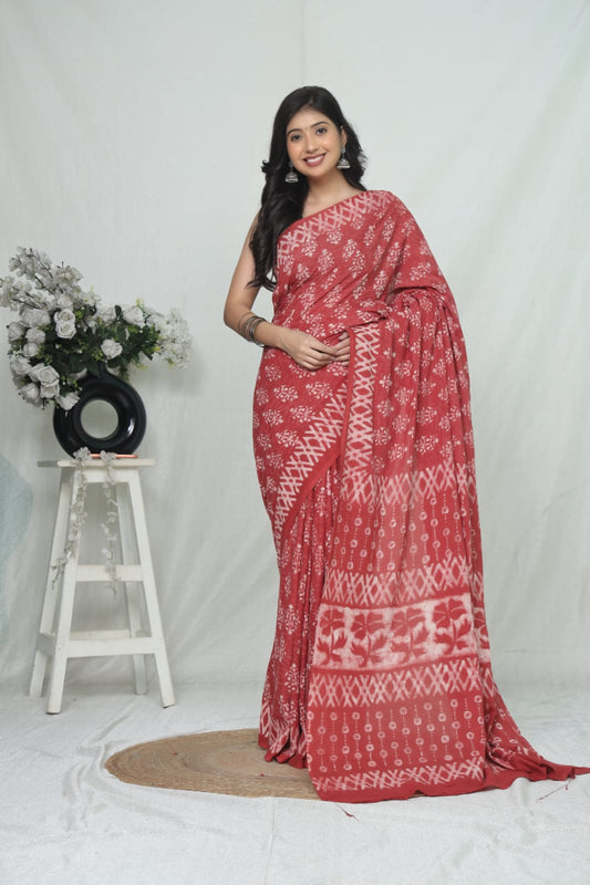 Jaipur Cotton Mulmul Saree (CMS174)