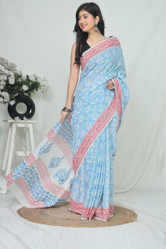 Jaipur Cotton Mulmul Saree (CMS186)