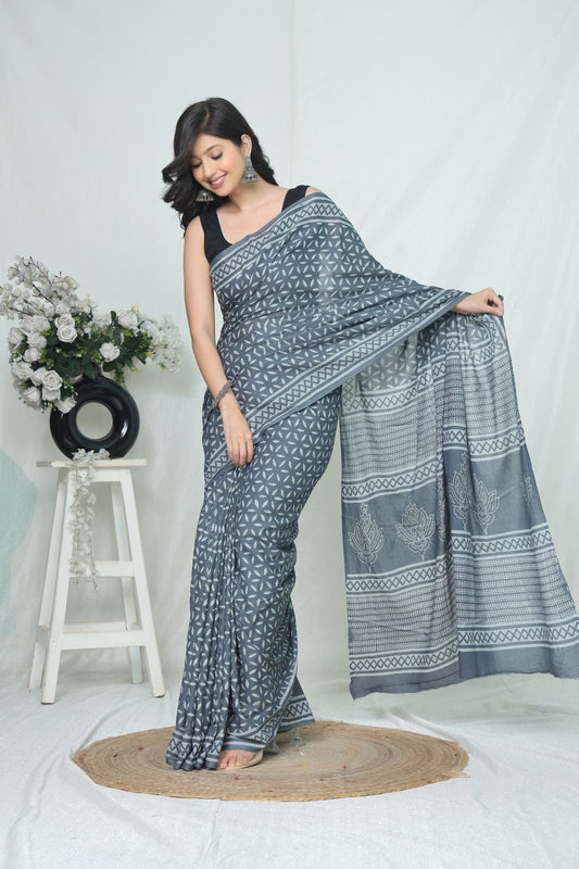 Jaipur Cotton Mulmul Saree (CMS165)