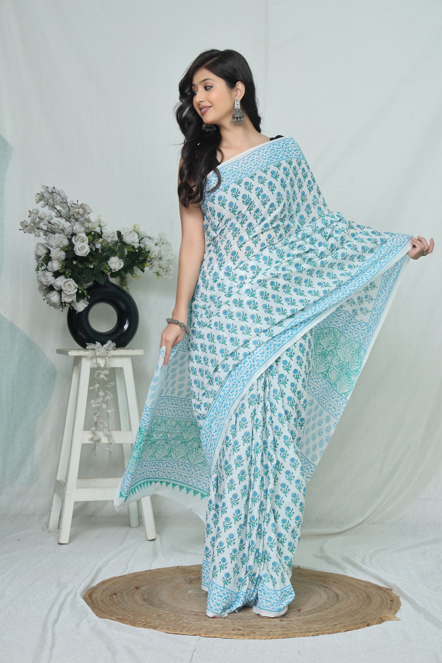 Jaipur Cotton Mulmul Saree (CMS183)