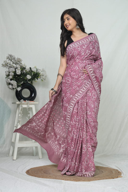 Jaipur Cotton Mulmul Saree (CMS206)
