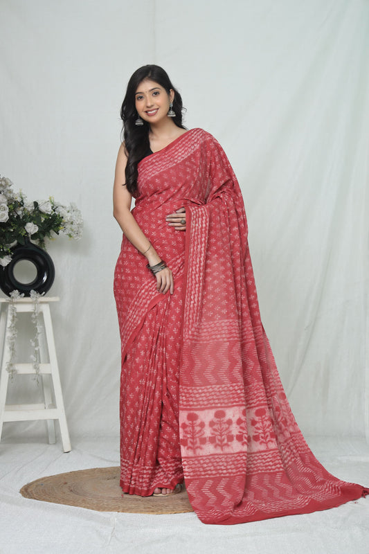 Jaipur Cotton Mulmul Saree (CMS210)