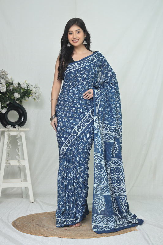 Jaipur Cotton Mulmul Saree (CMS213)