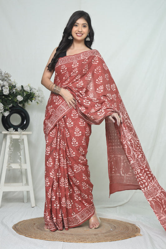Jaipur Cotton Mulmul Saree (CMS214)