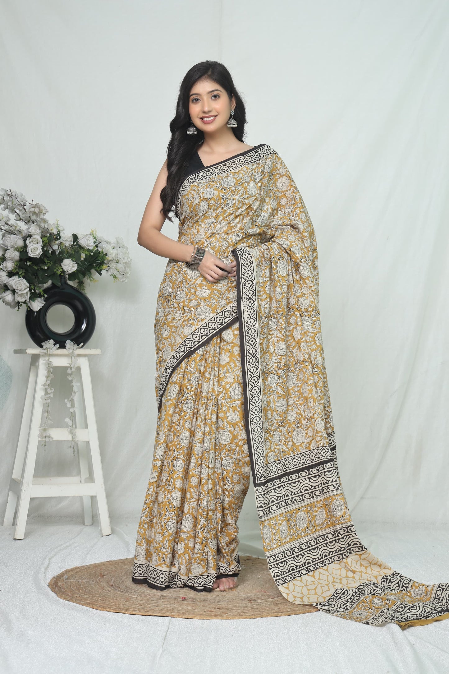 Jaipur Cotton Mulmul Saree (CMS215)