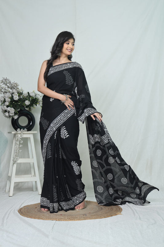 Jaipur Cotton Mulmul Saree (CMS216)