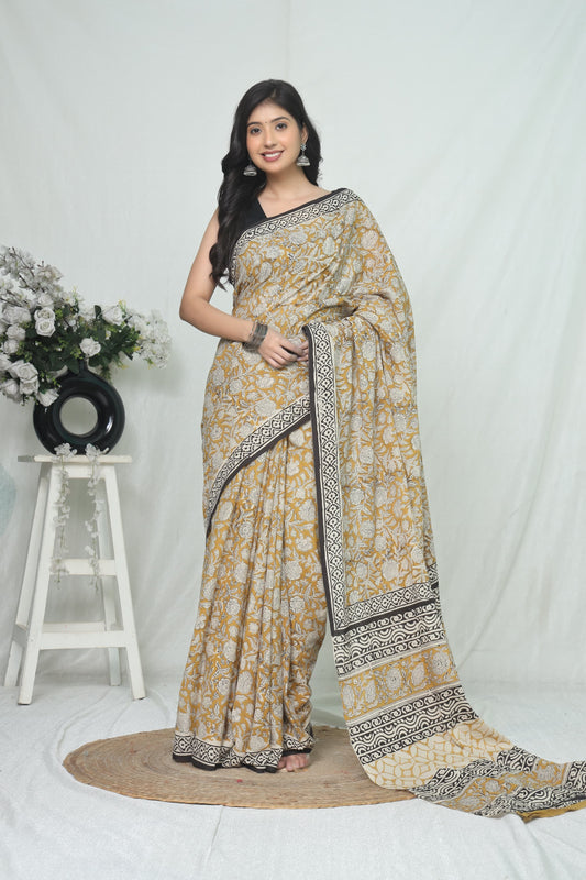 Jaipur Cotton Mulmul Saree (CMS215)
