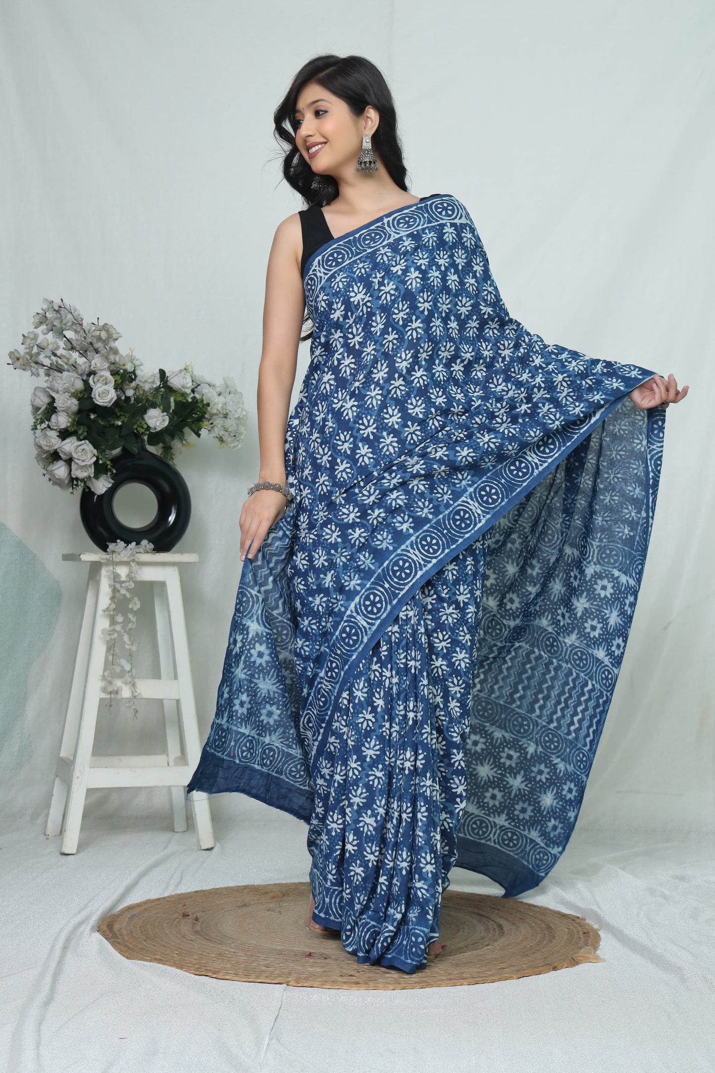 Jaipur Cotton Mulmul Saree (CMS220)