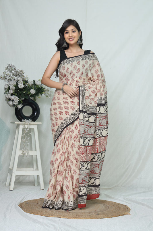 Jaipur Cotton Mulmul Saree (CMS221)