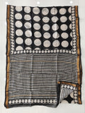 Jaipuri Hand Block Bagru Printed Maheshwari Silk Saree With Blouse (MSS176)