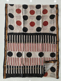 Jaipuri Hand Block Bagru Printed Maheshwari Silk Saree With Blouse (MSS175)