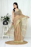 Jaipuri Block Printed Cotton Kota Doriya Saree (CIS153)