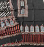)Vanaspati Ajrakh Hand Block Printed Suits Modal Silk Fabric (CIT109)