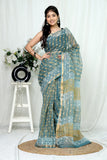 Jaipuri Block Printed Cotton Kota Doriya Saree (CIS148)
