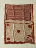 Jaipuri Hand Block Bagru Printed Maheshwari Silk Saree With Blouse (MSS181)