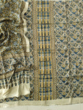)Vanaspati Ajrakh Hand Block Printed Suits Modal Silk Fabric (CIT125)